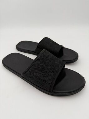 Men's Black Slide Sandals - Comfortable Casual Slides